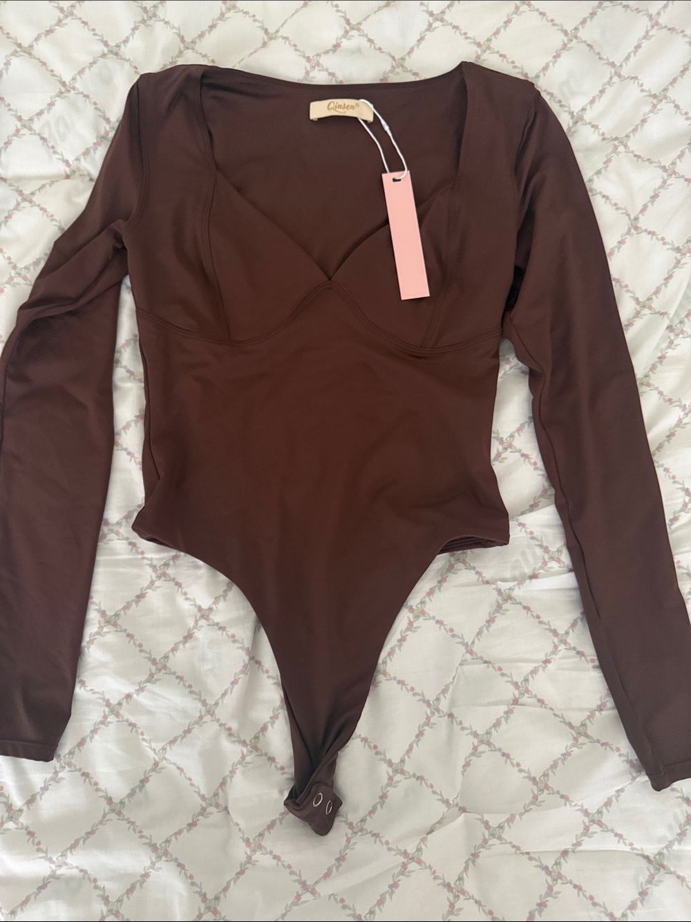 Chocolate Brown Long Sleeve Bodysuit